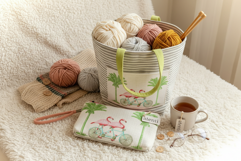 Flamingo Tall Tool Zipper Pouch