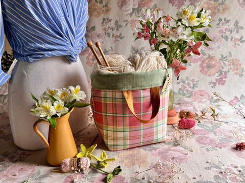 Bubblegum Hope Basket, Project Bag - Atenti 