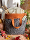 Curly Cute Charcoal Hope Basket, Project Bag