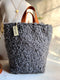 Curly Cute Charcoal Hope Basket, Project Bag