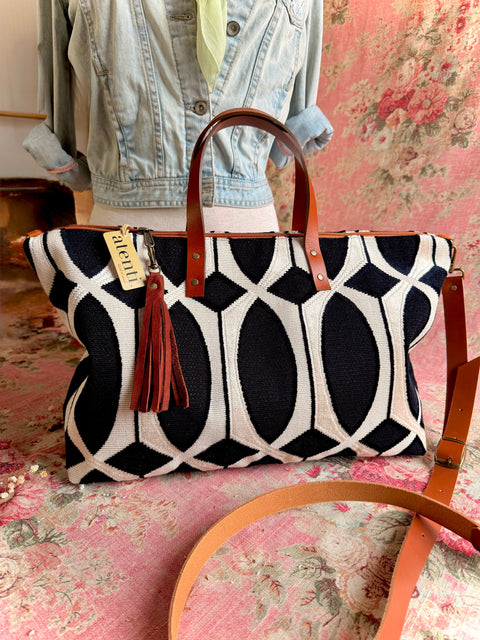 Forever Buddy Bag– Atenti USA Handmade, Carryall Leather Handle & Crossbody Strap Bag - Atenti 