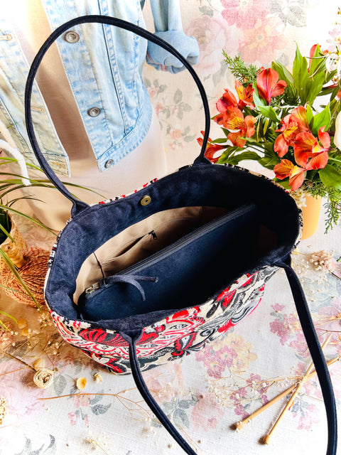 Paisley Bean Lolita, Handbag & Matching Pouch