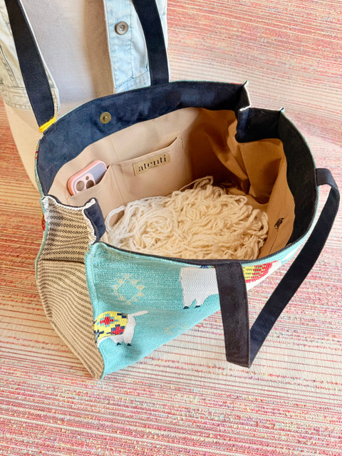 New Maxi Tote Mamallama, Atenti USA Handmade Project Bag