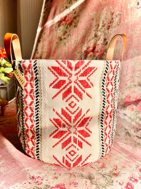 Snowflake Tall Tucker, Storage Basket
