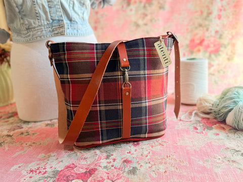 Oliver Bella Bucket- Atenti Handmade USA Crossbody with Leather Strap