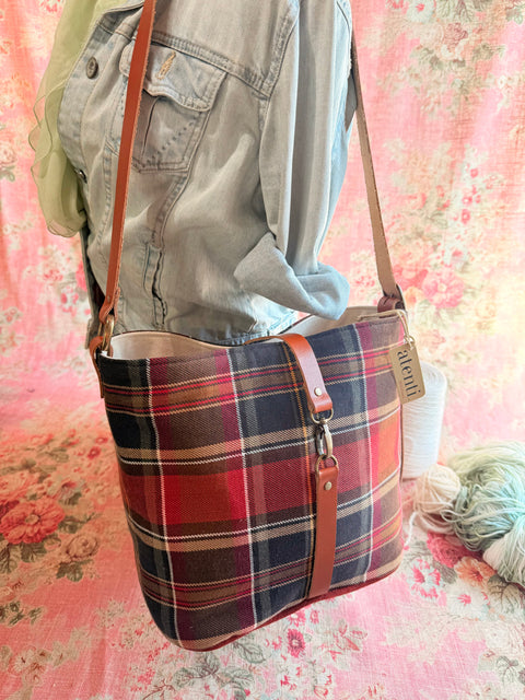 Oliver Bella Bucket- Atenti Handmade USA Crossbody with Leather Strap