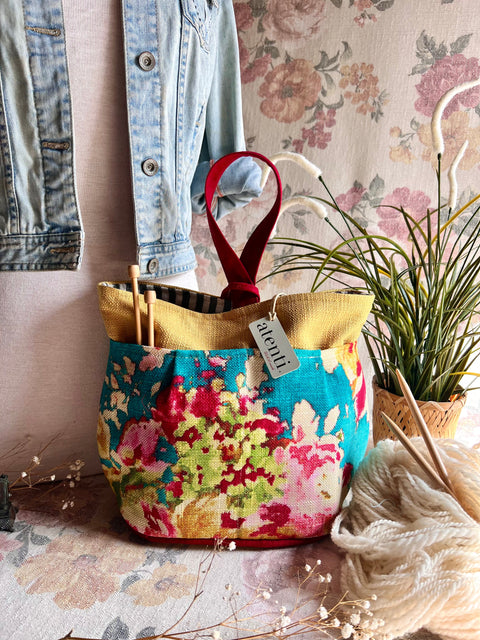 Blossoms Blue Tall Caddy Blossoms Blue