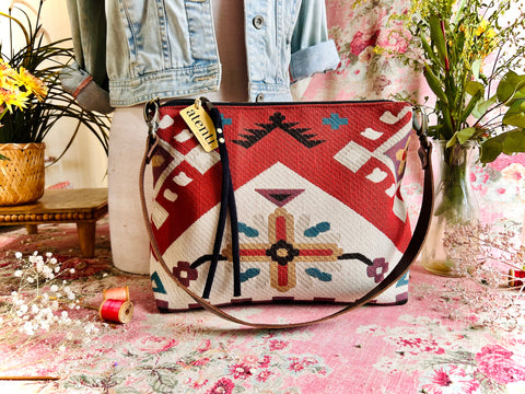 Eagle Borsa Bag- Atenti Handmade USA Southwest Crossbody with Leather Strap