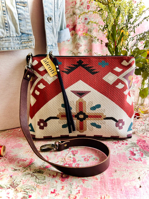 Eagle Borsa Bag- Atenti Handmade USA Southwest Crossbody with Leather Strap