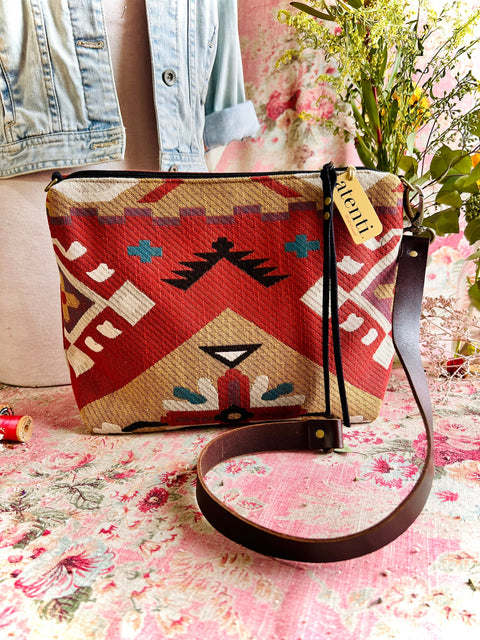 Eagle Borsa Bag- Atenti Handmade USA Southwest Crossbody with Leather Strap