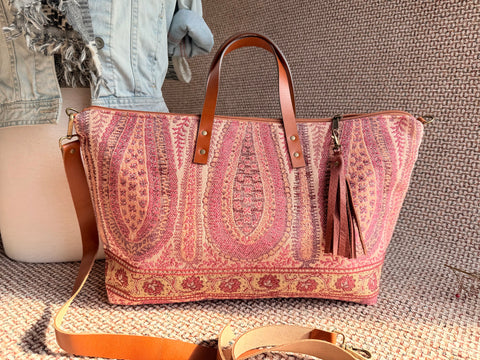 Majorca Rose–  USA Handmade, Limited Edition Tapestry Bag