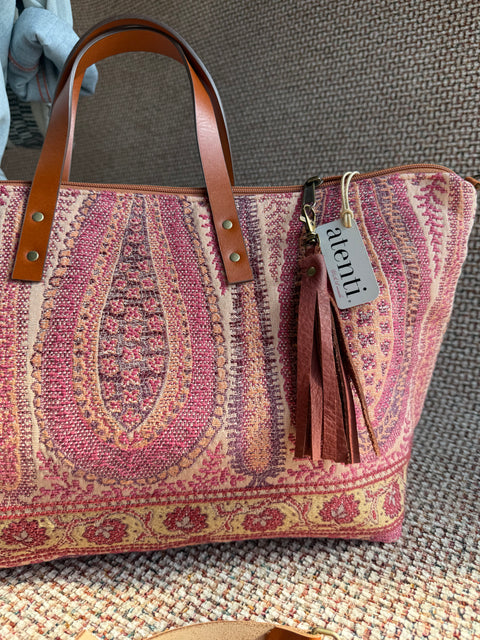 Majorca Rose–  USA Handmade, Limited Edition Tapestry Bag