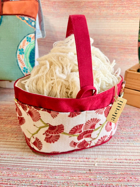 Charm Caddy - Atenti USA MADE Ginkgo Jacquard Textile Project Bag