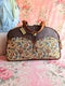 Cross Stitch Overnighter – Cowgirl Floral Handmade USA Tapestry Travel Bag with Vintage Western Charm Cross Stitch