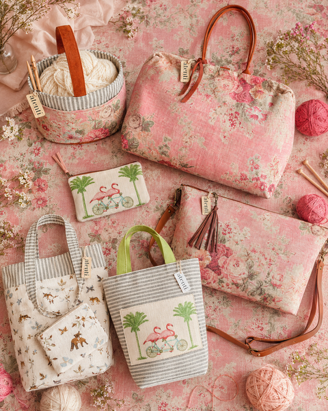 Rosewood Pioneer, Atenti USA Handmade, Floral Mary Poppins Snap Frame Bag