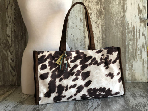 Oakley Maxi Tote, Faux Cowhide| Atenti USA Handmade Project Bag