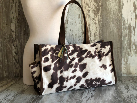 Oakley Maxi Tote, Faux Cowhide| Atenti USA Handmade Project Bag