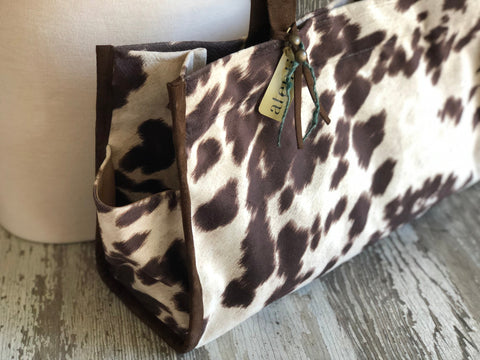 Oakley Maxi Tote, Faux Cowhide| Atenti USA Handmade Project Bag