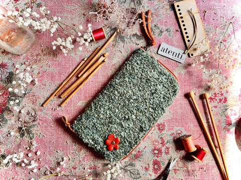 Knotty Needles and Tools Case- Atenti USA Made Needle Case for Knitting & Crochet