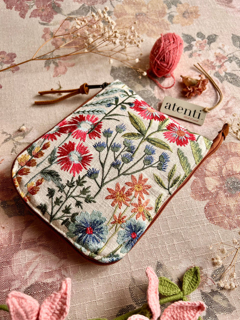 Wildflower Circular Needle Case- Atenti USA Made Needle Case for Knitting & Crochet