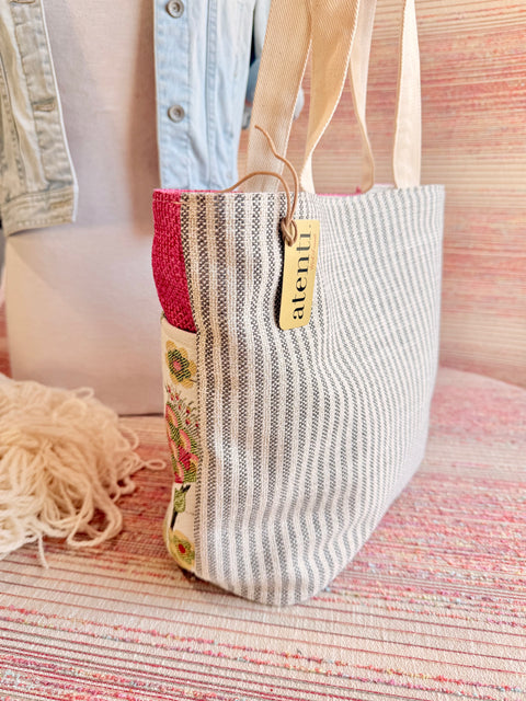 The Perched Project Tote, Needle Arts/Craft Carryall, USA Handmade (Copy)
