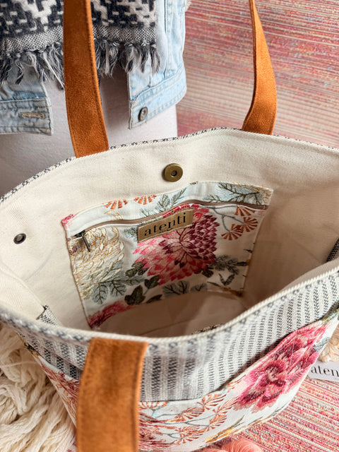The Primrose Project Tote- Needle Arts/Craft Carryall, Atenti USA Handmade