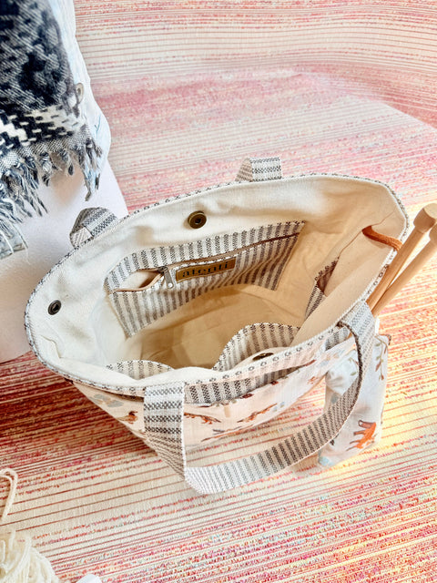 Foxy Project Tote-Needle Arts/Craft Carryall, Atenti USA Handmade