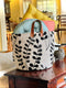 Monochrome Meadow Tall Tucker, Storage Basket
