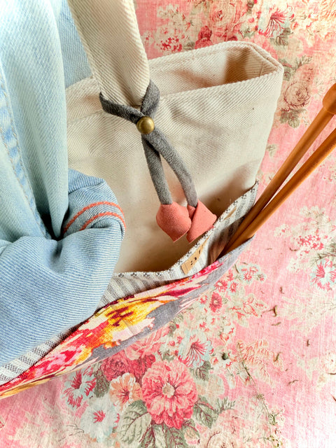 Blossom Grey Tutto - Atenti USA Made Tote
