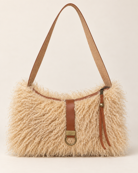 Butterscotch Tall Lulu, Atenti USA Handmade| Faux Fur Handbag with Leather Toggle — product image 2