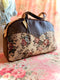 Whinny Overnighter – USA Handmade - Floral Tapestry Weekender - Leather Yoke, Cow Trim & Hand-Studded Detail Whinny