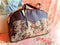 Whinny Overnighter – USA Handmade - Floral Tapestry Weekender - Leather Yoke, Cow Trim & Hand-Studded Detail Whinny