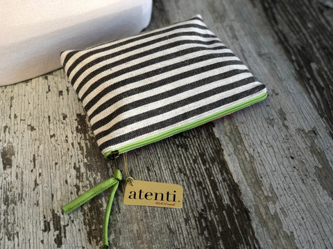 Blossoms Blue and Gray Accessories Pouches Blossoms Blue and Gray