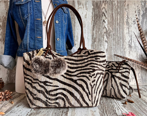 Born Free Chocolate Lolita, Handbag & Matching Pouch Born Free Chocolate