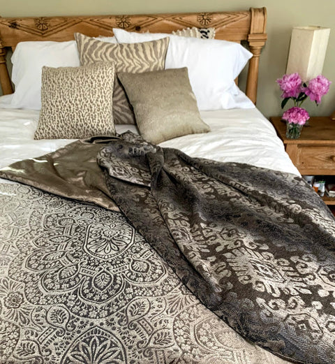 Ombre Ash Throw Jacquard